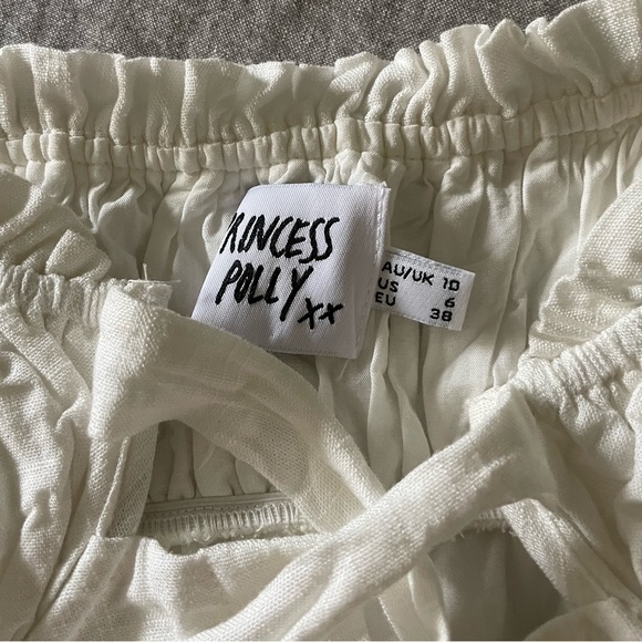 White Dress (princess Polly) worn once for grad photos! - Picture 3 of 4